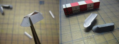 Court maintien avec les brucelles, et résultat après avoir posé le dessus