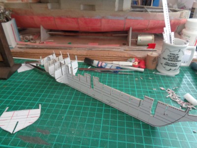 début de l'assemblage