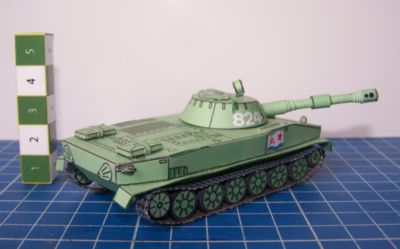 Char amphibie PT-76
Le char amphibie de reconnaissance soviÃ©tique des annÃ©es 50.
C'est le modÃ¨le de PaperTigerArmaments (dÃ©sormais payant) que j'ai complÃ¨tement refait : chenilles, tourelle, chassis, canon, dÃ©tails ...
